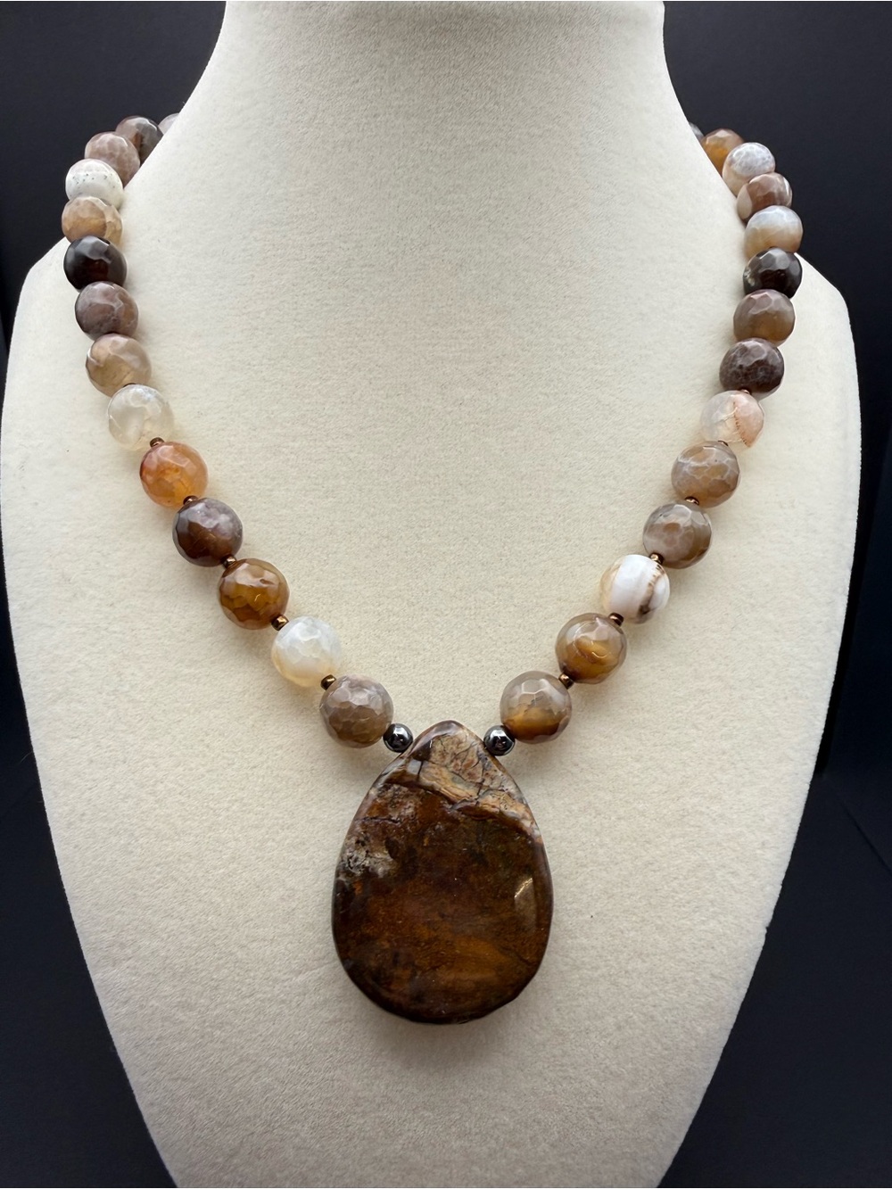 Brown Agate and Jasper Necklace